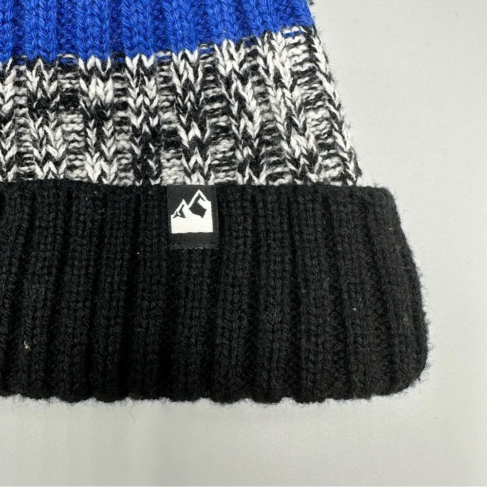 Grand Sierra Winter Hat Size 4-6 Years Black Blue Gray